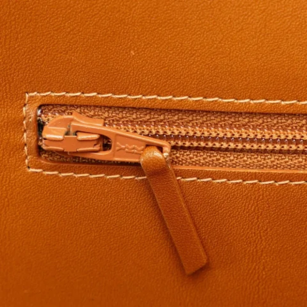 Chanel Vintage Pre-owned Leather chanel-bags Orange Dames