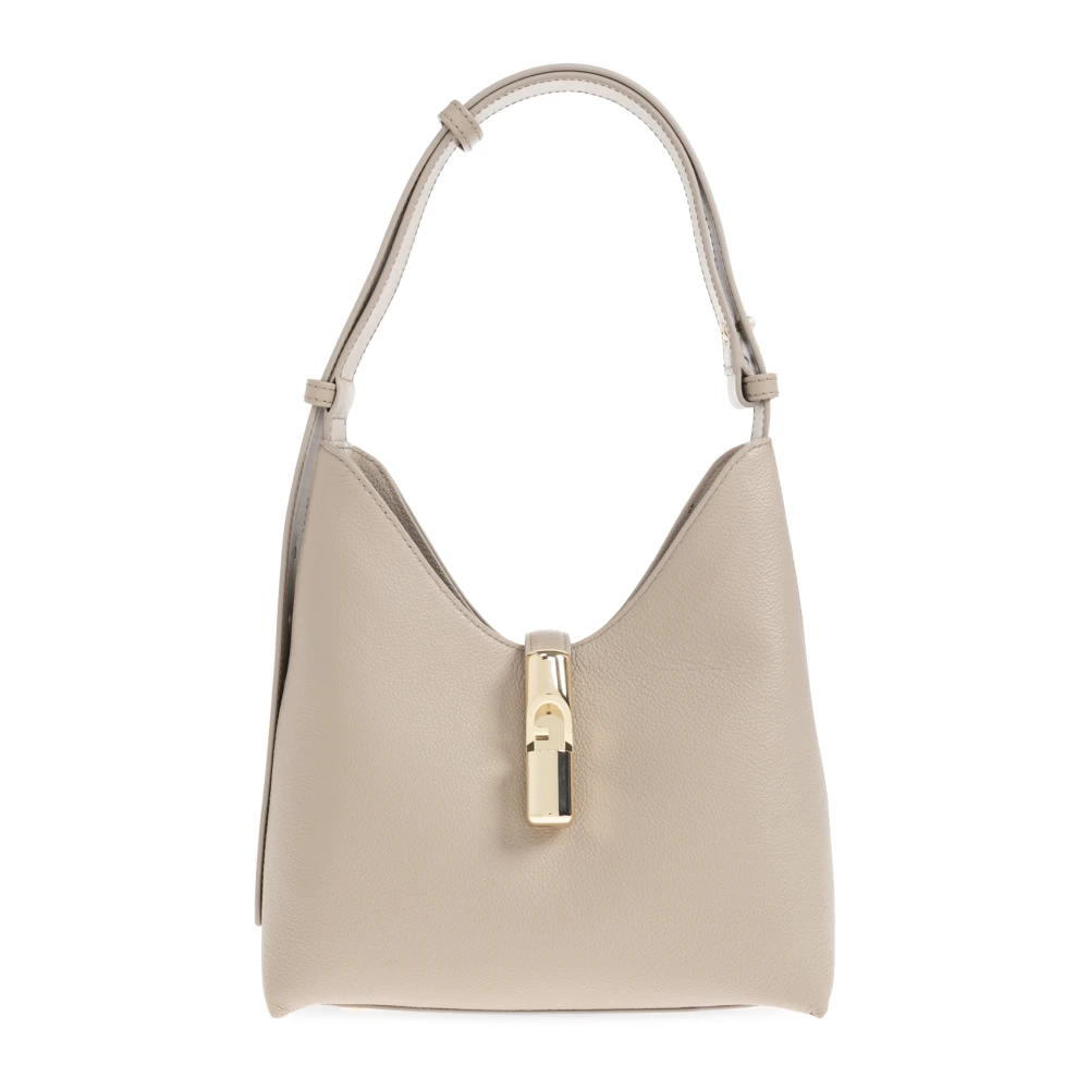Furla Women's Beige Shoulder Bags, One Size, Goccia Small Shoulder Bag