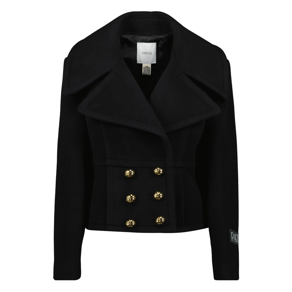 Patou Women's Black Wool Jacket, Autumn-Winter 2025 Collection
