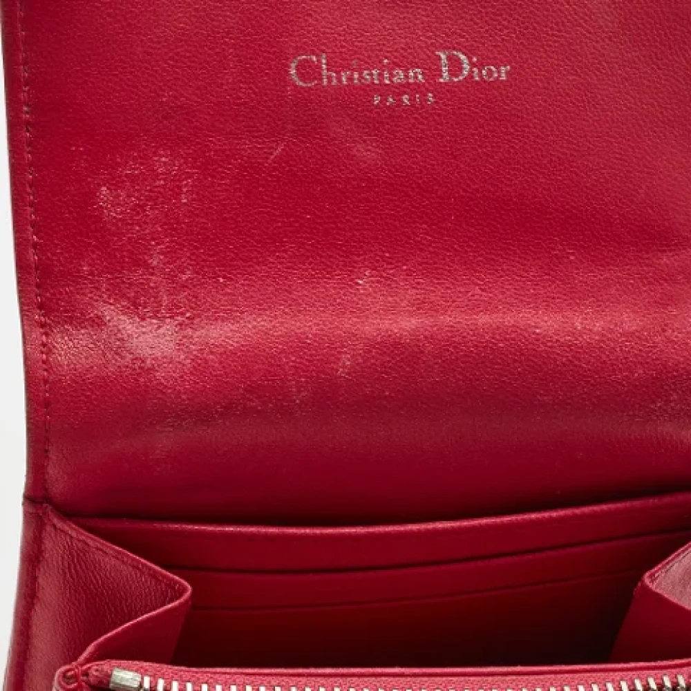 Dior Vintage Pre-owned Leather wallets Pink Dames