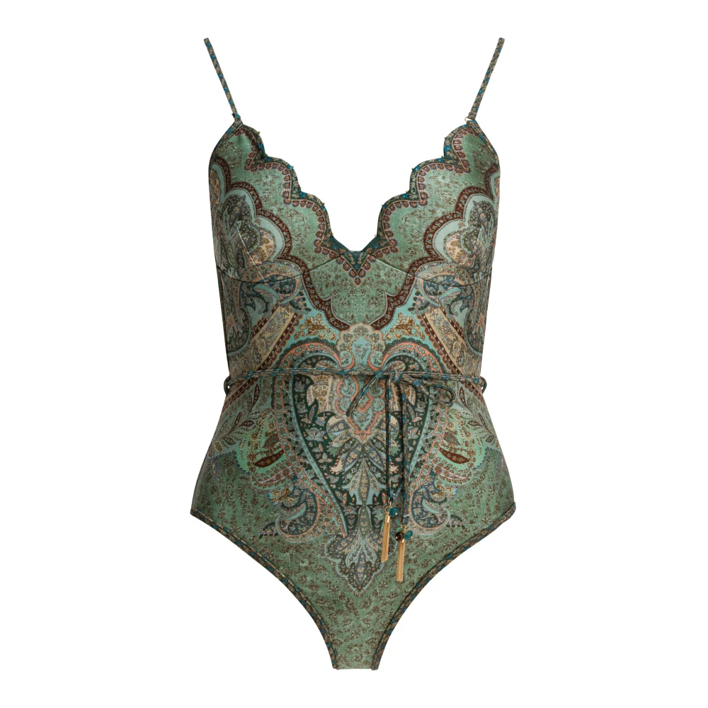 Zimmermann Women's Multicolor Wanderlust Scallop - Swimsuits - Xl - Swimwear