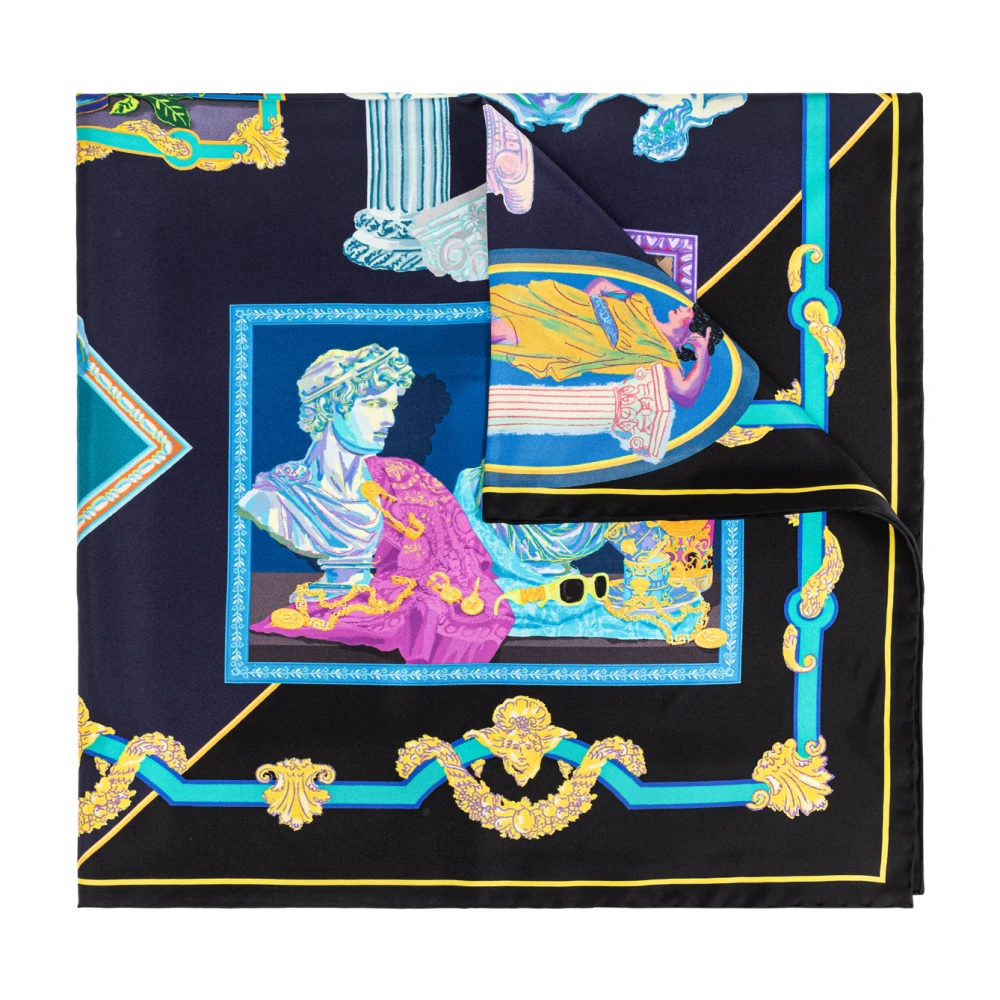 Versace Zijden sjaal met galerijprint Multicolor Unisex