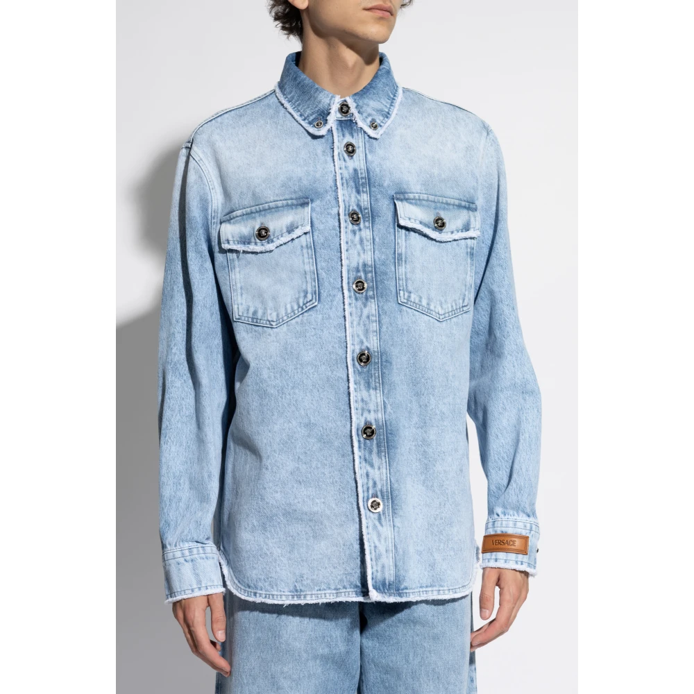 Versace Denim overhemd Blue Heren