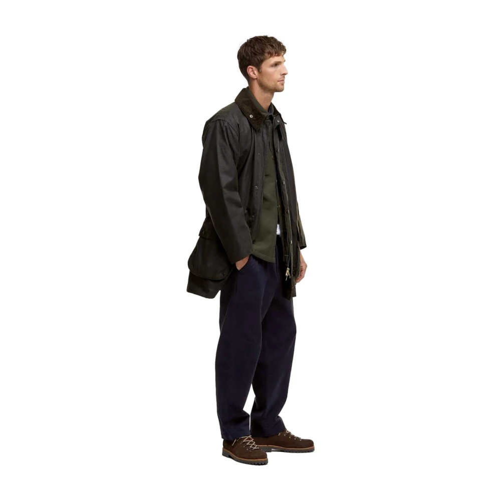 Barbour Classic Northumbria Waxed Jacket Olive Green Heren