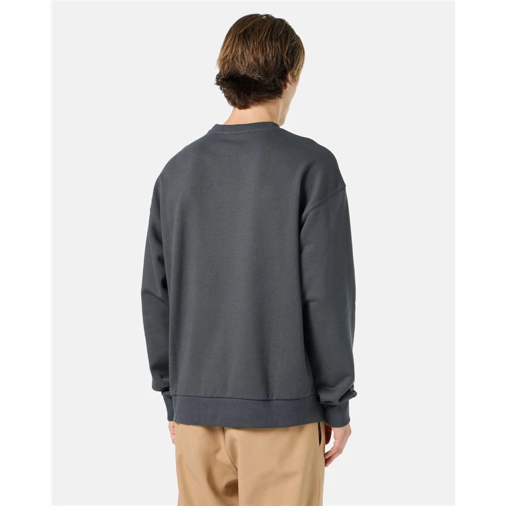 Iceberg Sweatshirt met ronde hals en logo Gray Heren