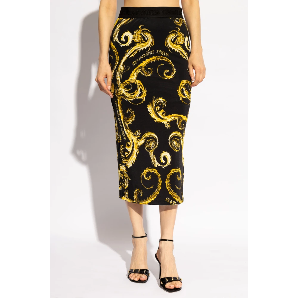 Versace Jeans Couture Rok met logo Black Dames