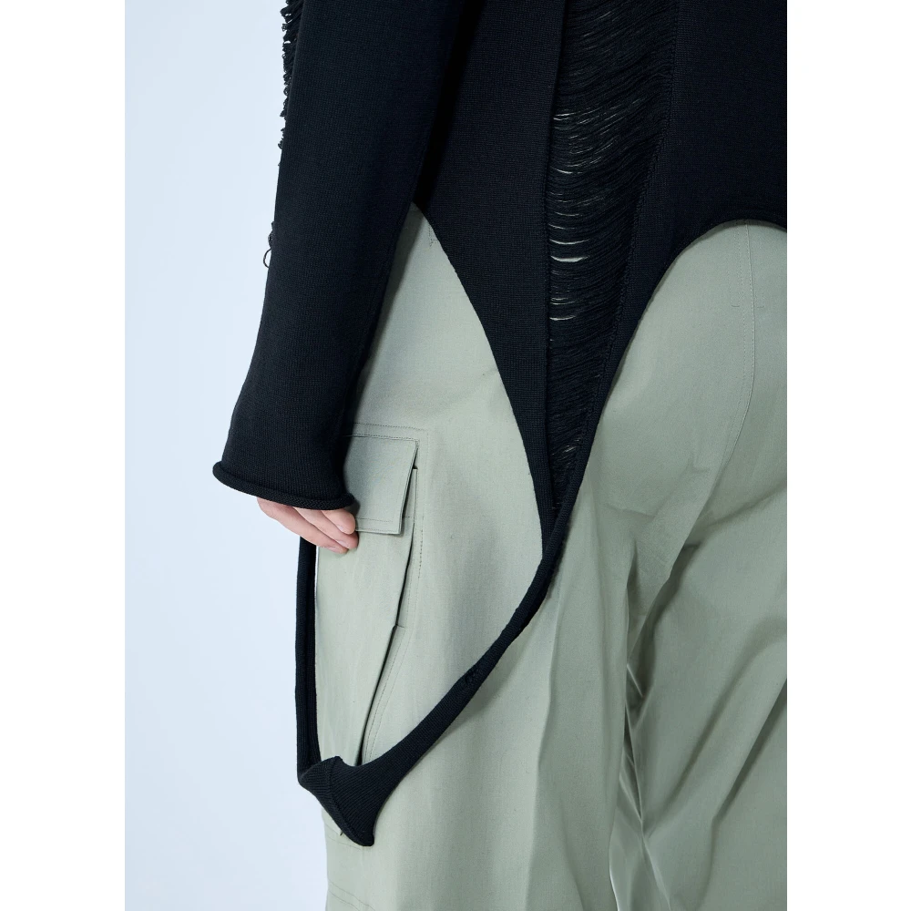 Rick Owens Gebreide Crewneck Sweater Black Heren