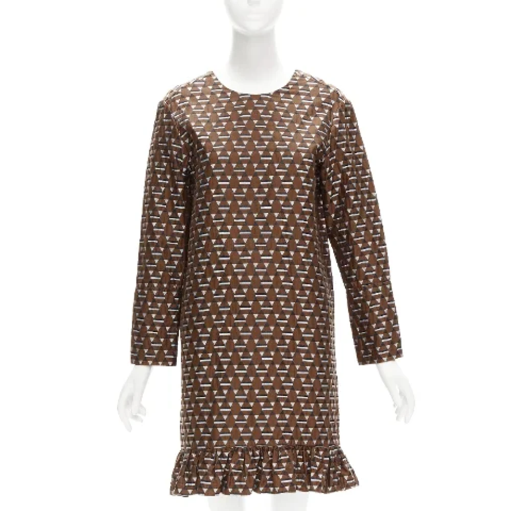 Marni Pre-owned Cotton dresses Brown Dames