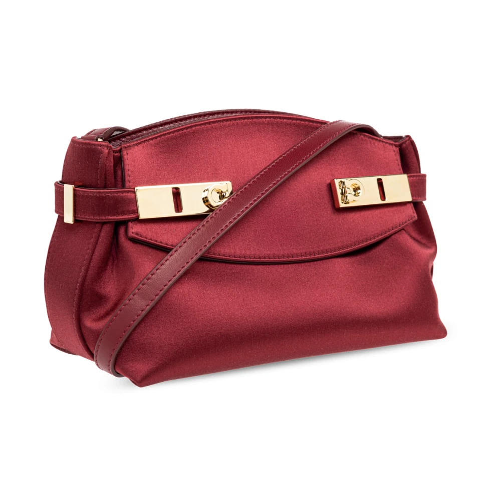 Salvatore Ferragamo Schoudertas Hug Red Dames