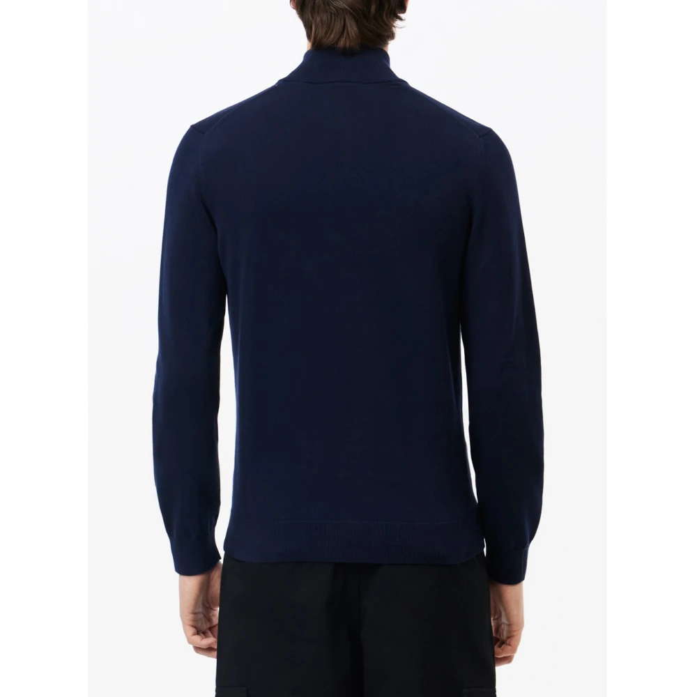 Lacoste Blauwe Half-Zip Sweater Essentieel Moderne Man Blue Heren