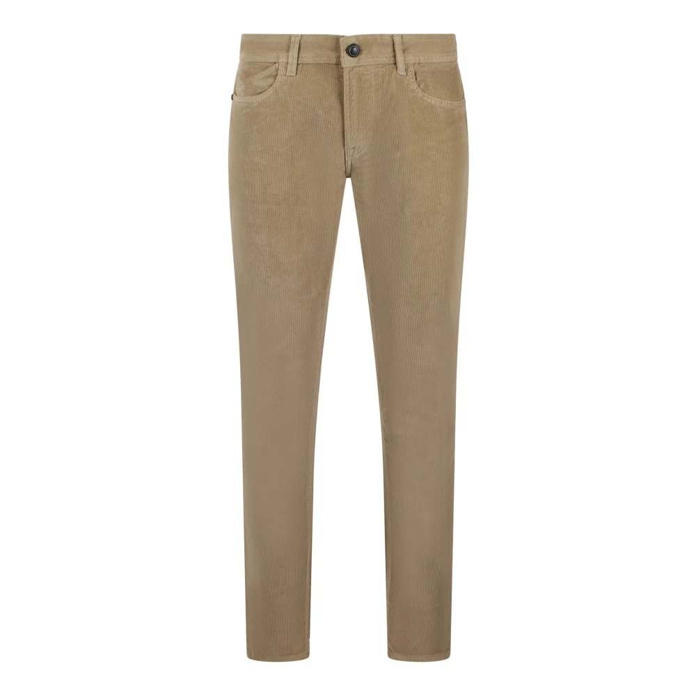 Re-Hash Slim Fit Corduroy Broek Beige Heren