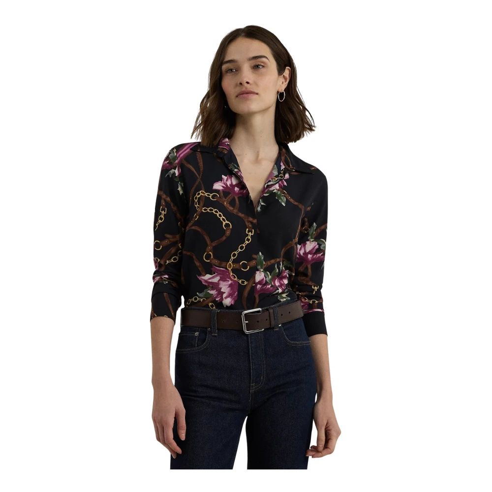 Ralph Lauren Kristy Long Sleeve Button Front Shirt Multicolor Dames