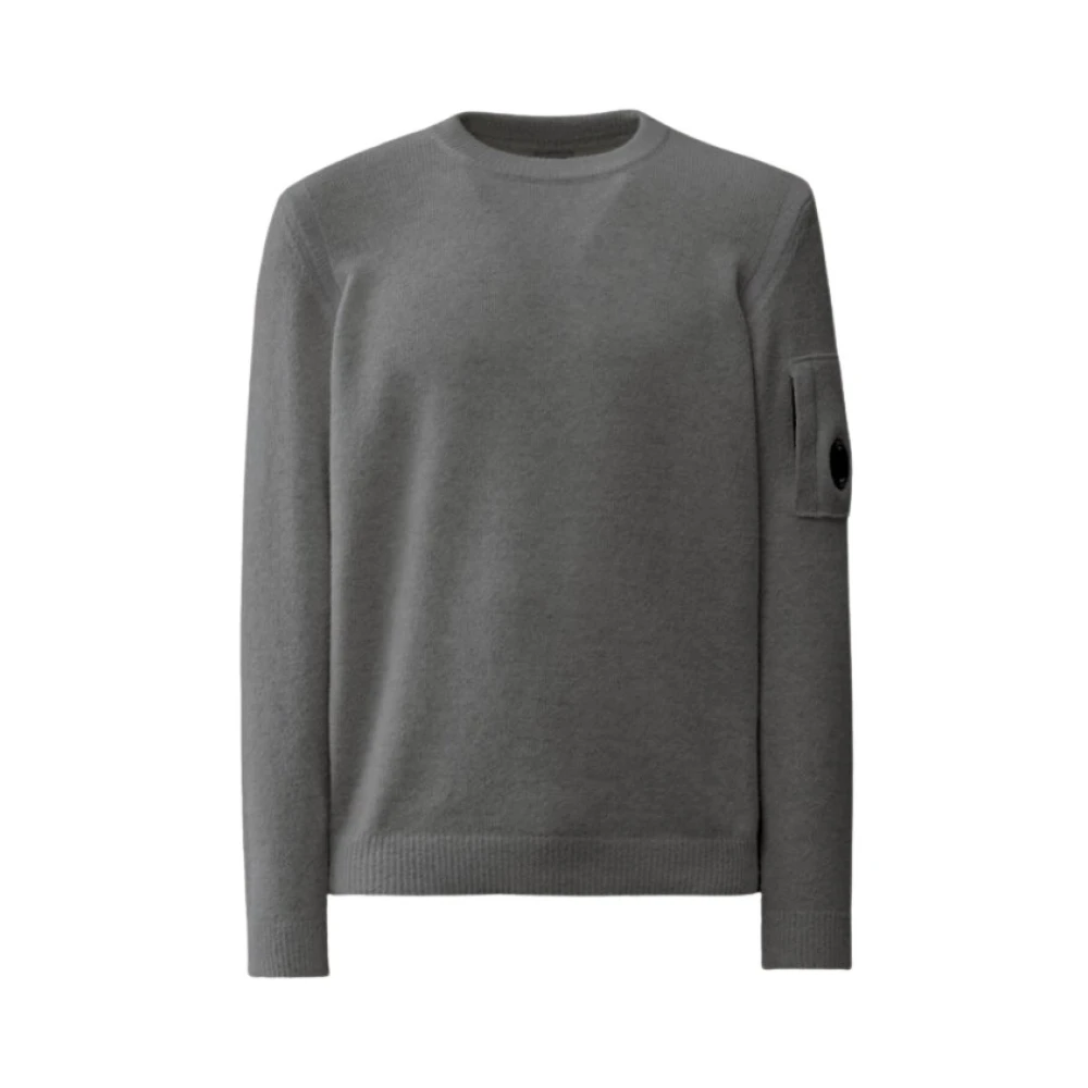 C.P. Company Crew Neck Gebreide Trui in Grijs Gray Heren