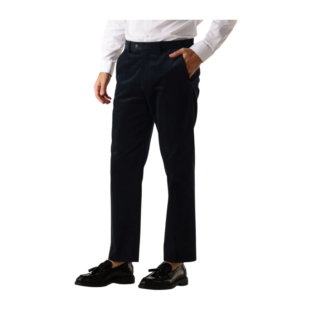 Selected Homme Ribfluwelen Broek in Donkerblauw Blue Heren