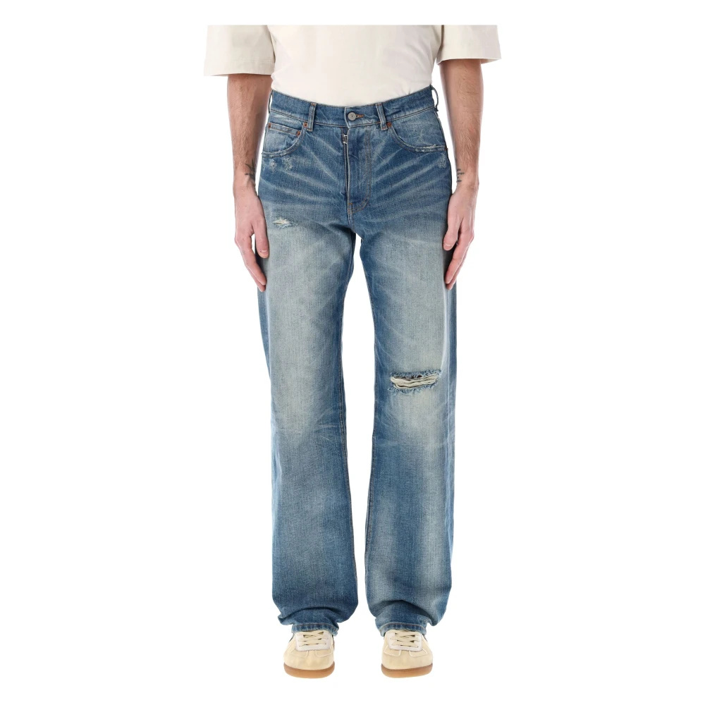 MM6 Maison Margiela Lichtblauwe Distressed Jeans Blue Heren