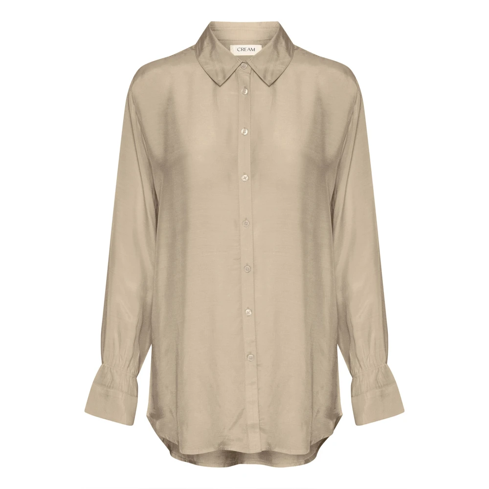 Cream Feminine Transparante Blouse Overland Trek Beige Dames