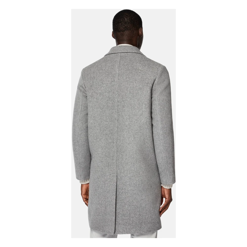 Boggi Milano Enkelrijige wollen jas Gray Heren