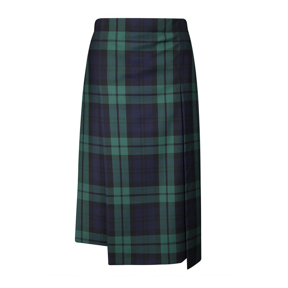 Setchu Tartan Midi Rok Multicolor Dames