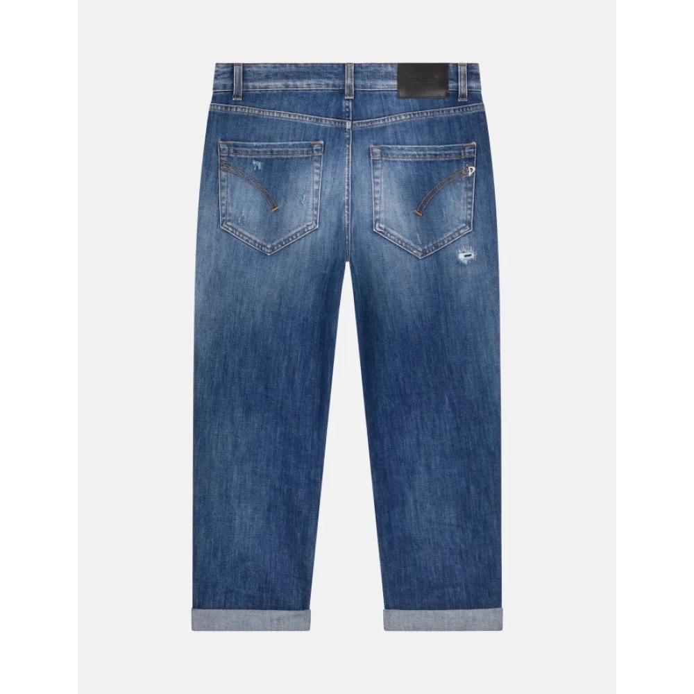 Dondup Losse Denim Stretch Jeans Blue Dames