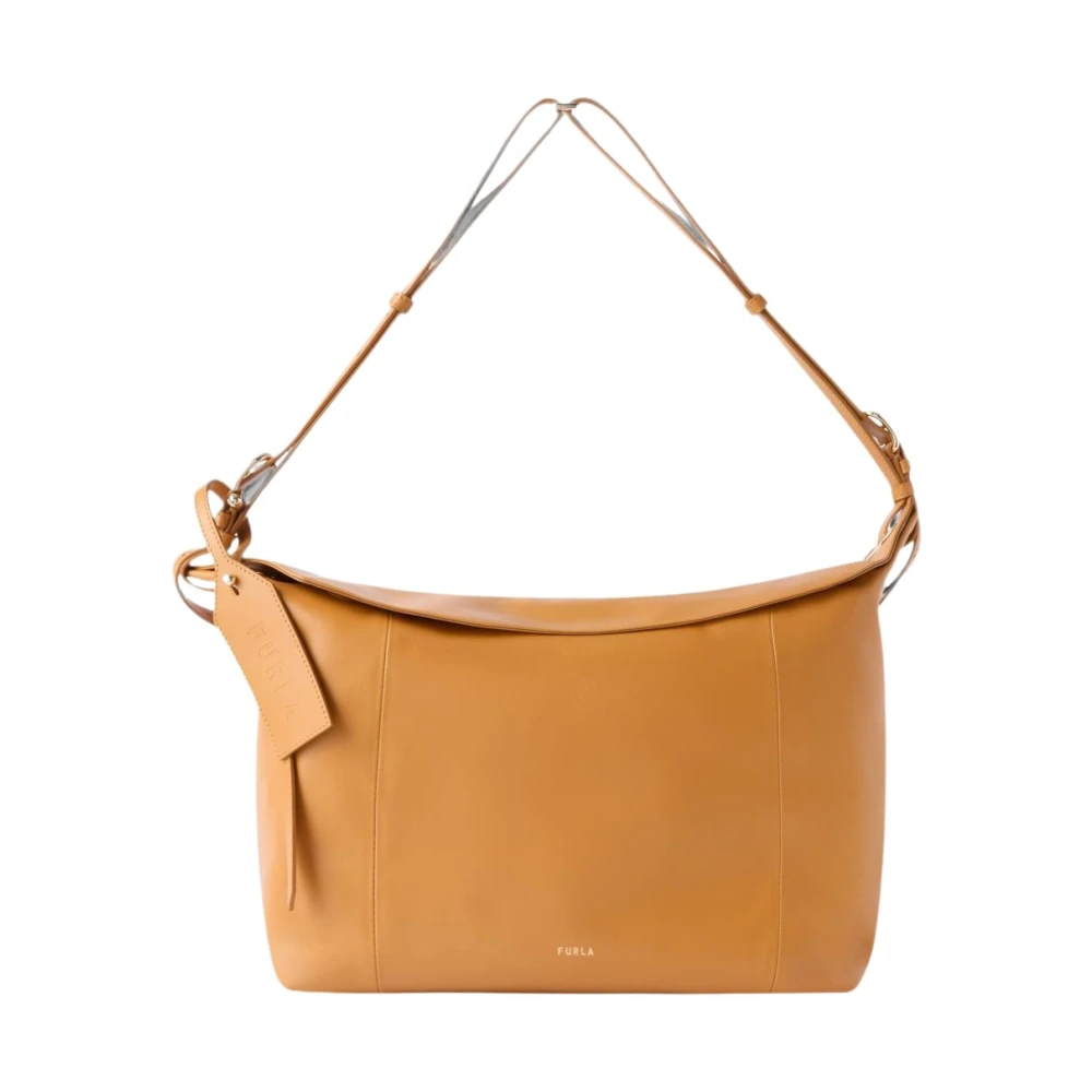 Furla Vrouw Bruin Tassen Dames, One Size, Nylon, Ginevra L Hobo Tas