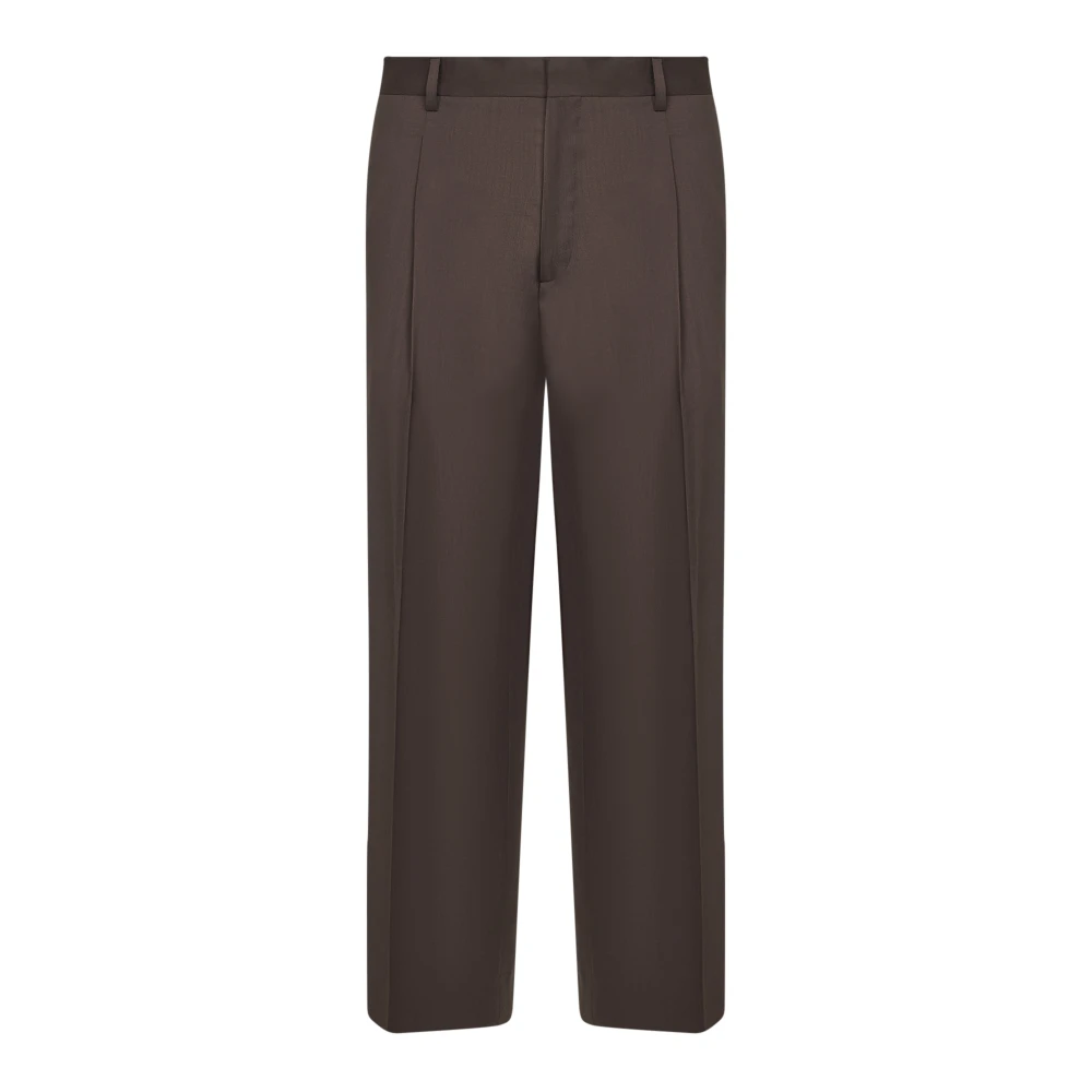 Costumein Men's Brown Straight Trousers, M, Vincent Trousers