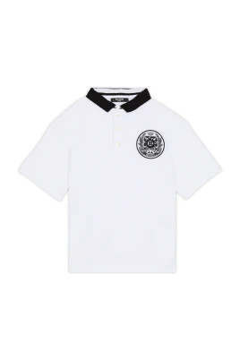 Printed Crest Polo Shirt