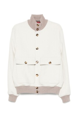 blanc-poignets-coteles-manteau-manches-longues