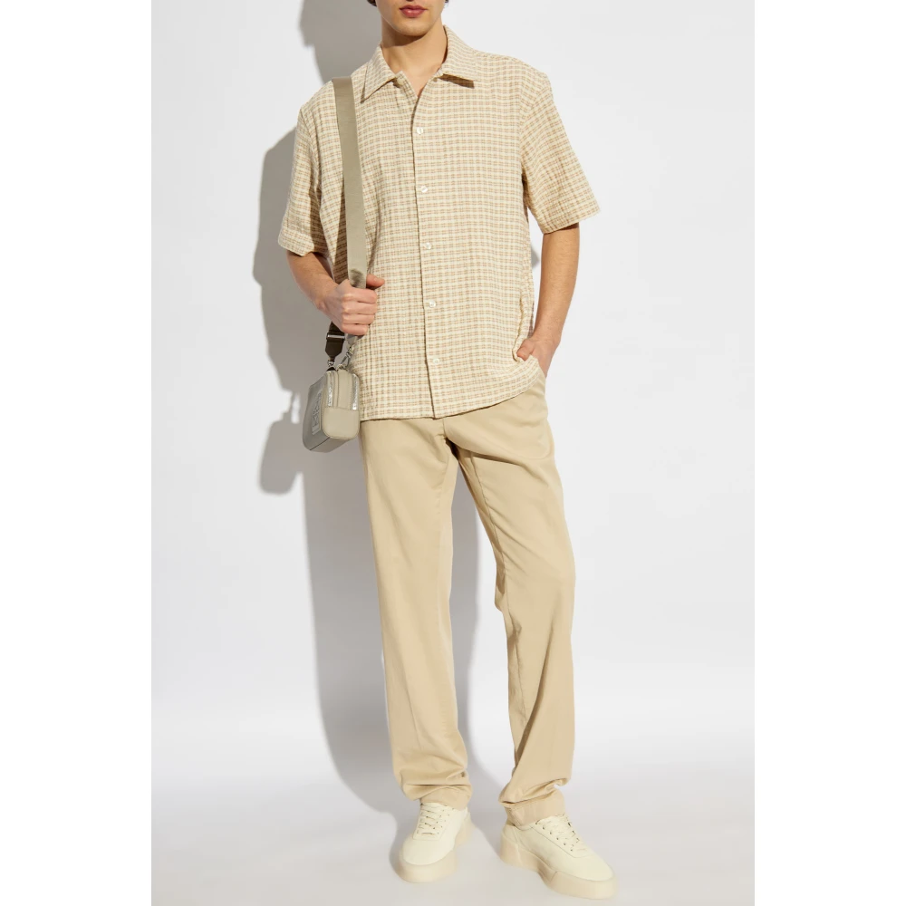 Samsøe Overhemd Saayo Beige Heren