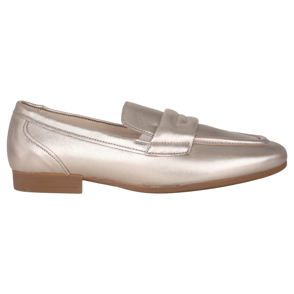 Gabor Vrouw Bruin Schoenen Dames, 37 Eu, Leren Loafers Met Lakafwerking