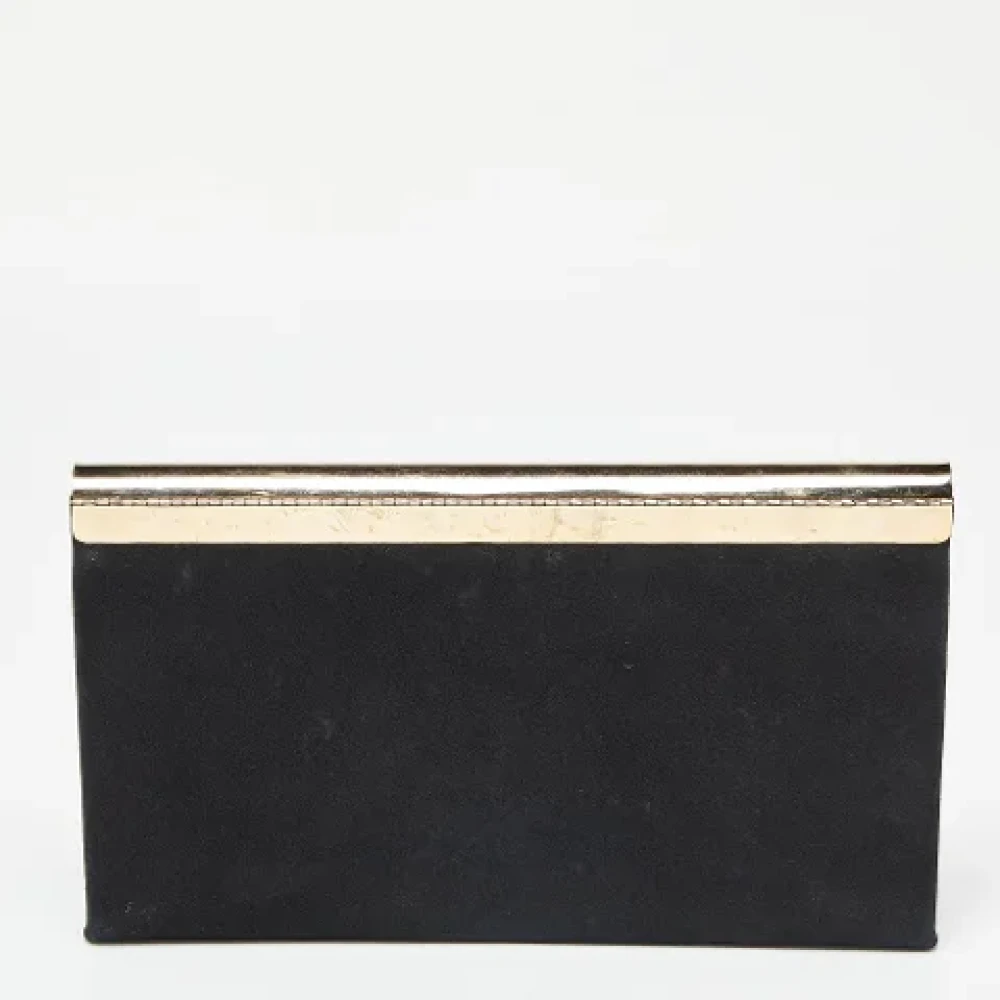 Jimmy Choo Pre-owned Suede clutches Black Dames
