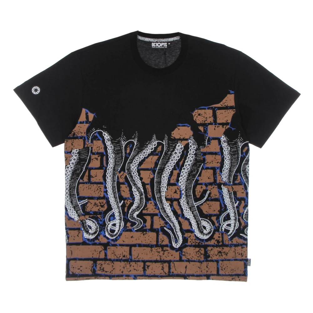 Octopus Zwarte Logo Tee Multicolor Heren