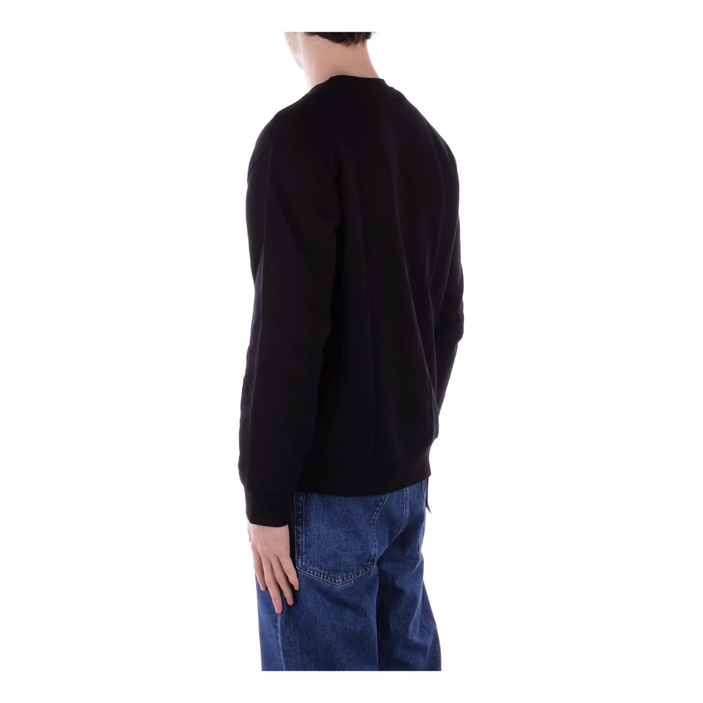 Guess Zwarte Logo Front Sweater Black Heren