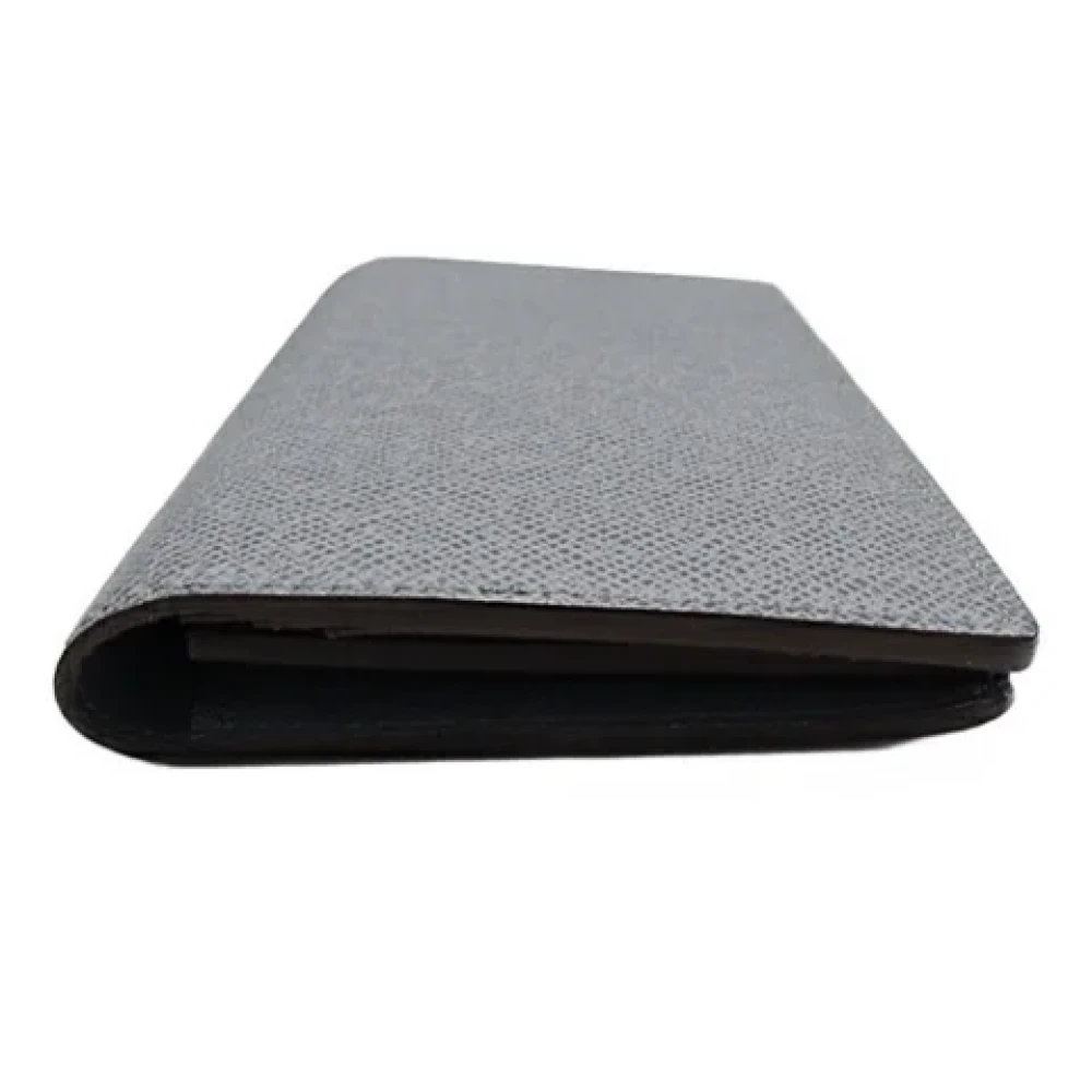 Louis Vuitton Vintage Pre-owned Leather wallets Gray Heren