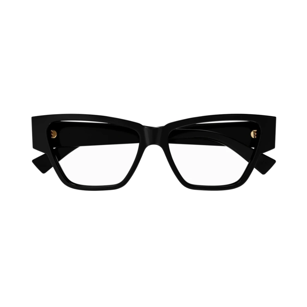 Bottega Veneta Cat-Eye Acetaat Brilmontuur met Iconische Stud Black Unisex