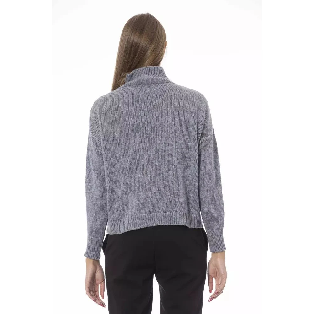 Baldinini Vulkaan Hals Sweater Grijs Gray Dames