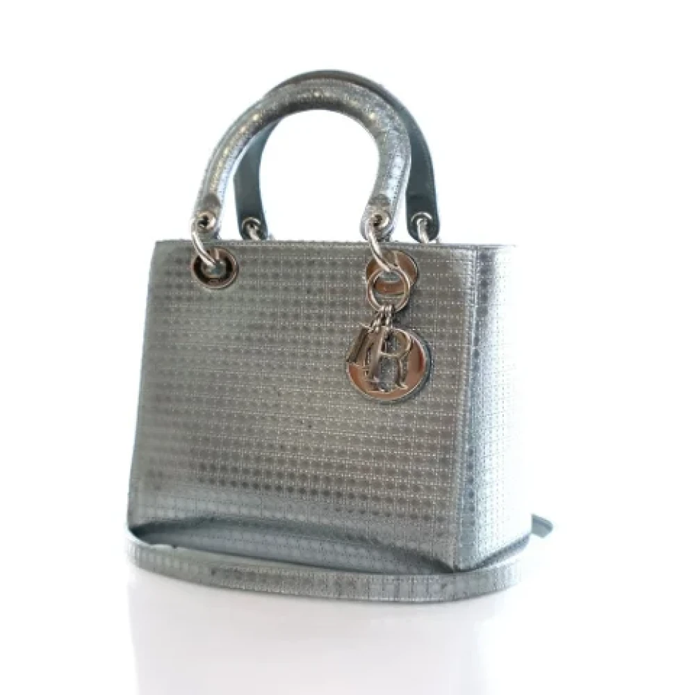 Dior Vintage Pre-owned Leather dior-bags Blue Dames
