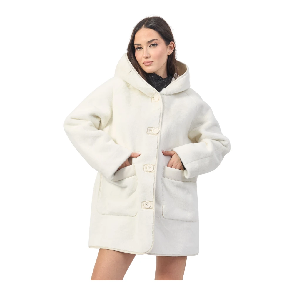YES ZEE Stijlvolle Jassen Collectie White Dames