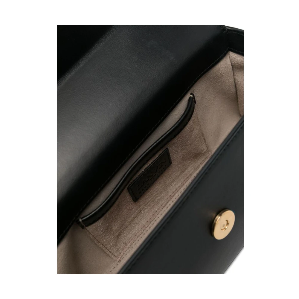 Lanvin Zwarte Leren Sieraden Top Handvat Tas Black Dames