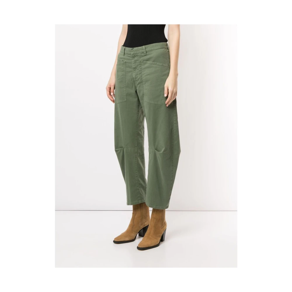 Nili Lotan Army Green Wide-Leg Trousers Green Dames
