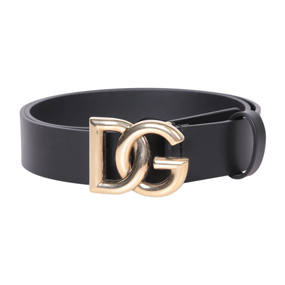 Dolce & Gabbana Black Leather Belt Stylish Men's Accessory - Male - Belts - Black - 90 Cm - Accessories