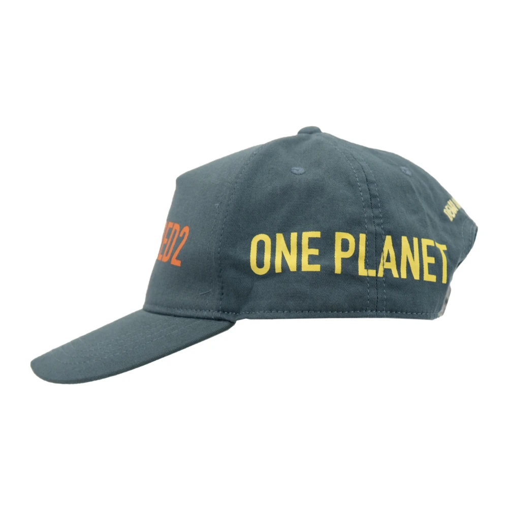 Dsquared2 Snapback Baseball Cap Katoen Geborduurd Green Unisex
