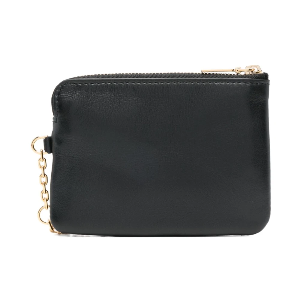 alexander mcqueen Zwart en Goud Logo Portemonnee Black Dames