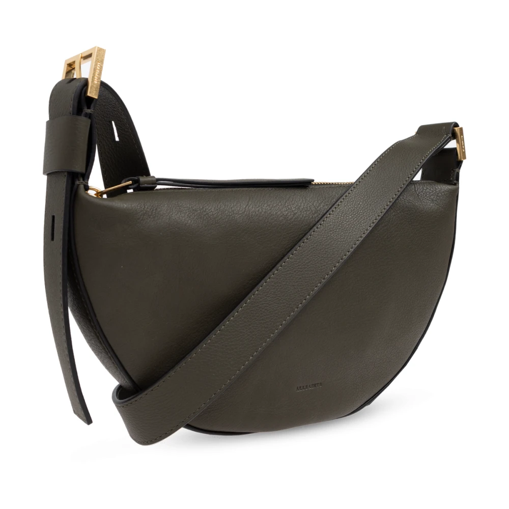 AllSaints Halve maan schoudertas Green Dames