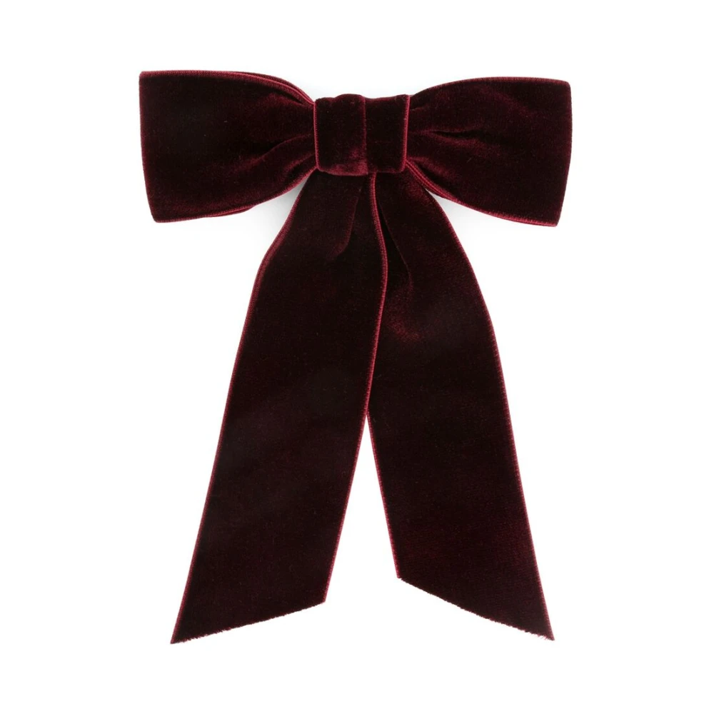 Jennifer Behr Bordeaux Rode Strik Haaraccessoire Clip Red Dames