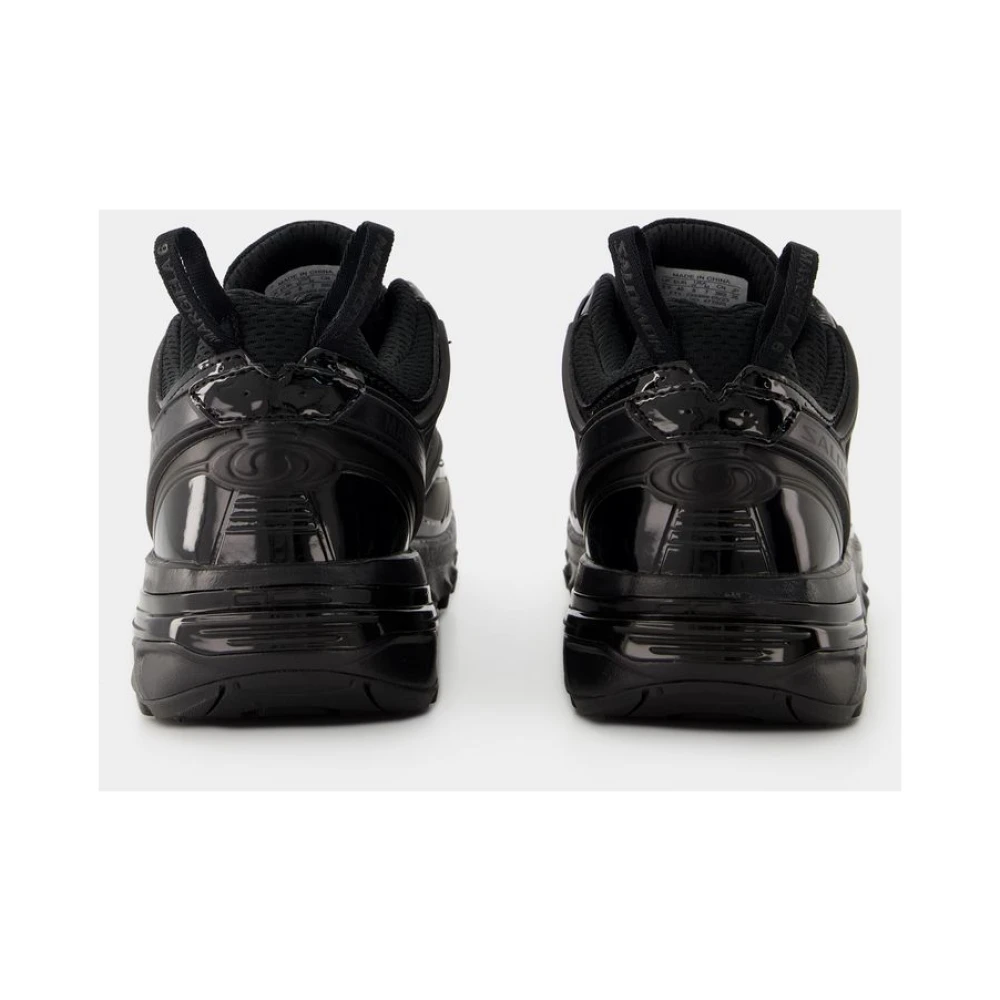 MM6 Maison Margiela Zwarte Polyester Sneakers met Rubberen Zool Black Heren