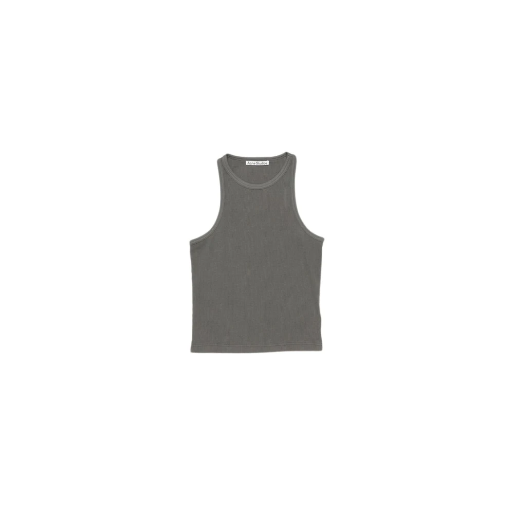 Acne Studios Grijze Mouwloze T-shirt Gray Heren