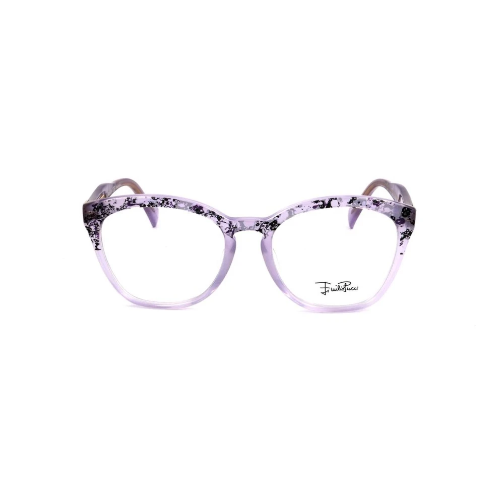 EMILIO PUCCI Paarse Plastic Montuur Bril voor Vrouwen Purple Dames