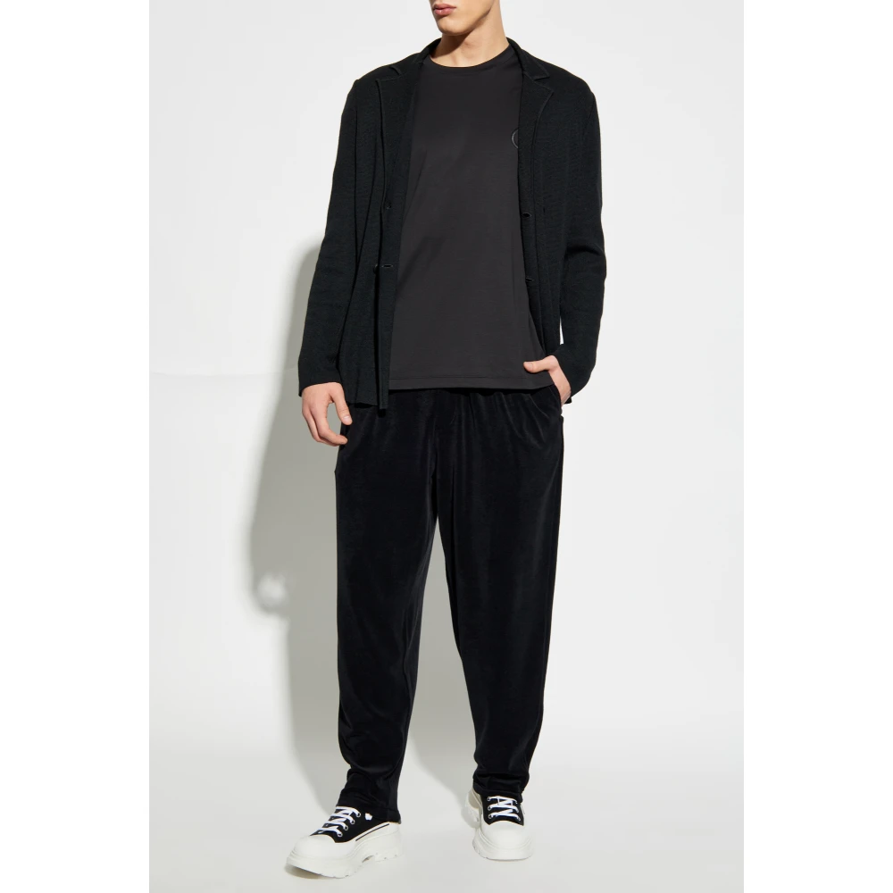 Giorgio Armani T-shirt met logo Black Heren