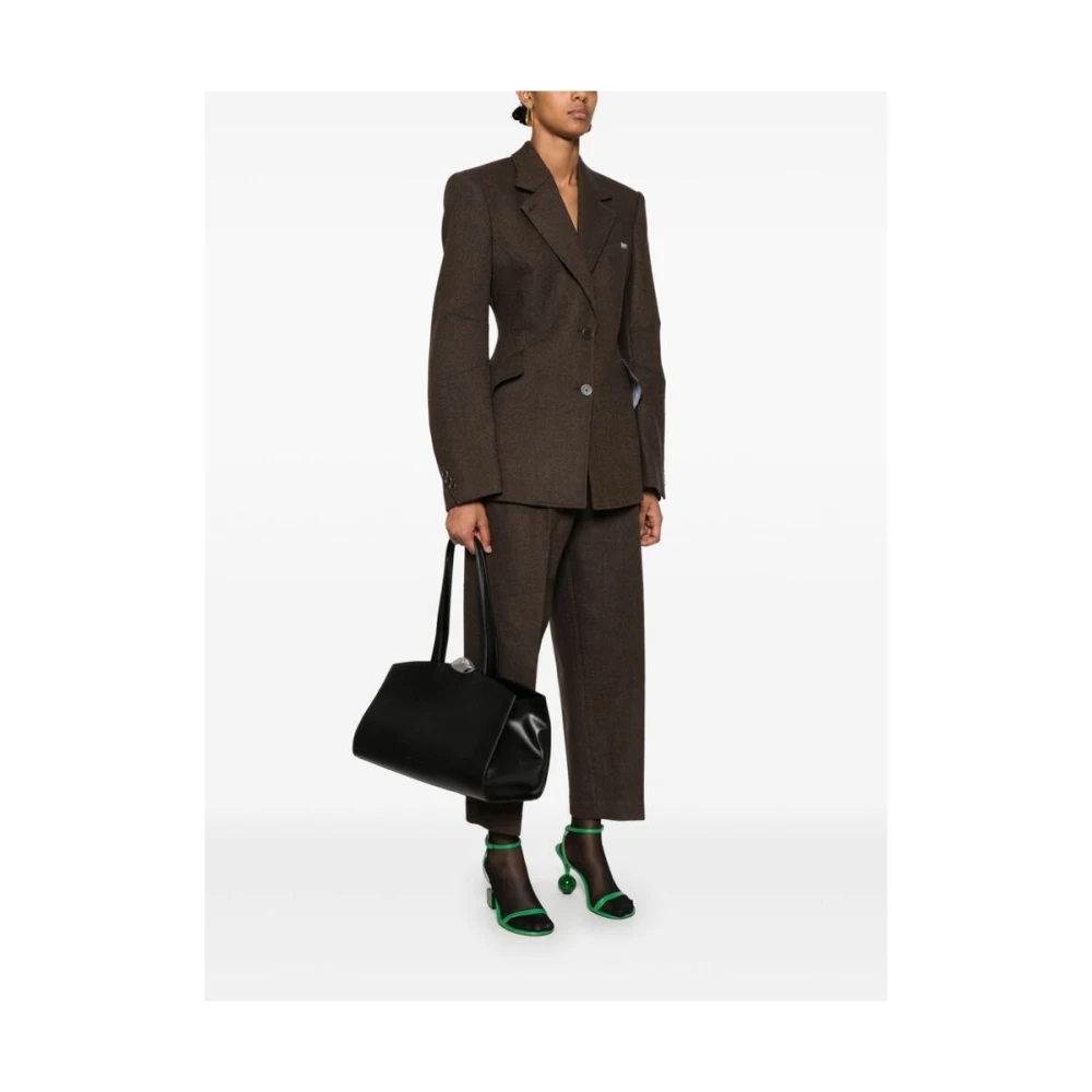 Benedetta Bruzziches Zwarte Leren Tote Tas met Magnetische Sluiting Black Dames