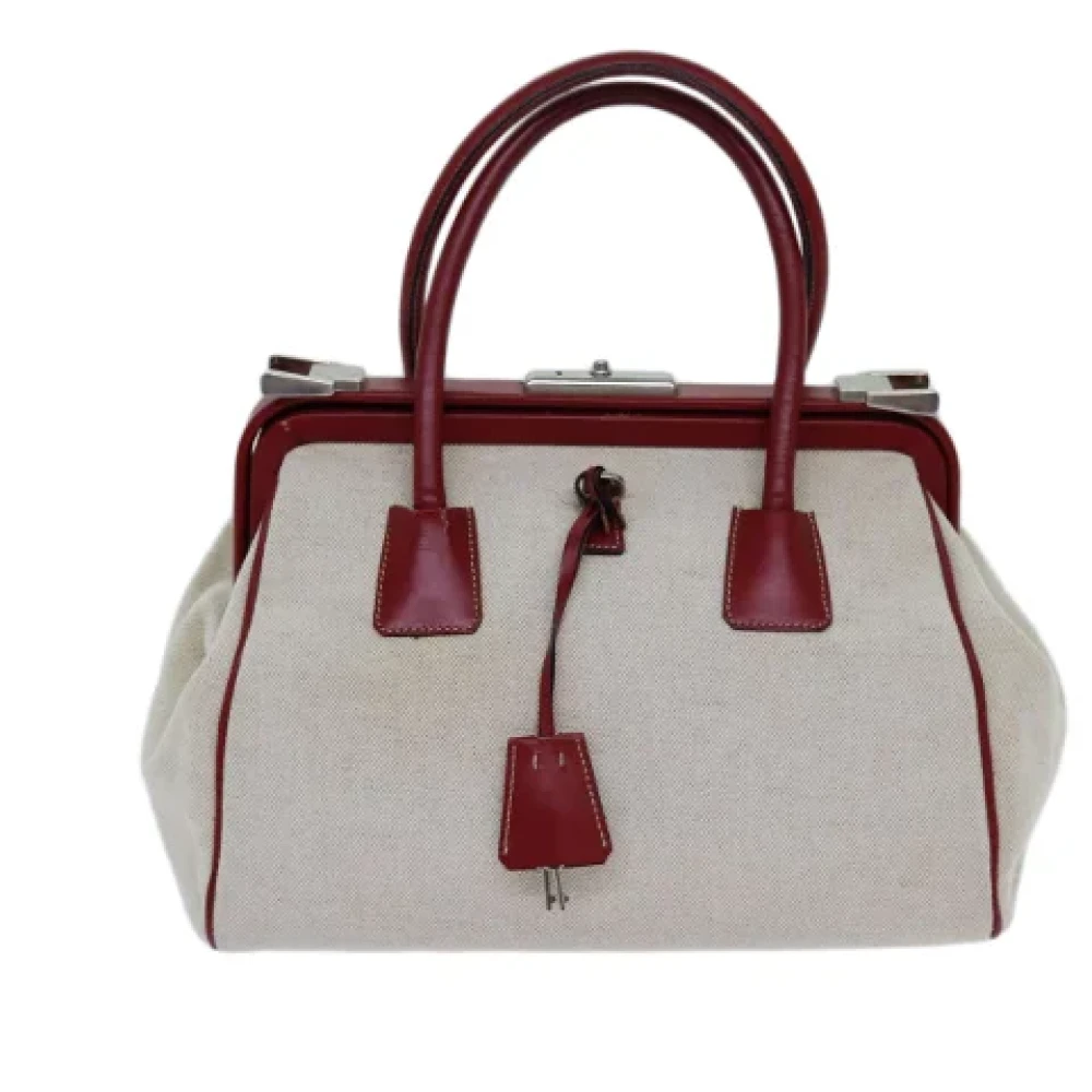 Prada Vintage Pre-owned Canvas prada-bags Multicolor Dames